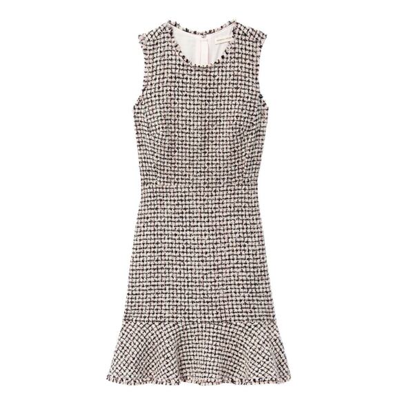 Rebecca Taylor | Houndstooth Tweed Sleeveless Dress – Size 8 - Picture 1 of 6